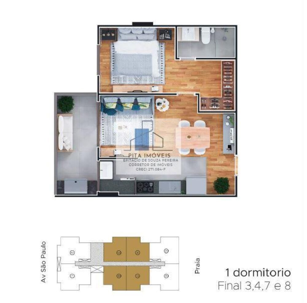 Apartamento, 1 quarto, 46 m² - Foto 7
