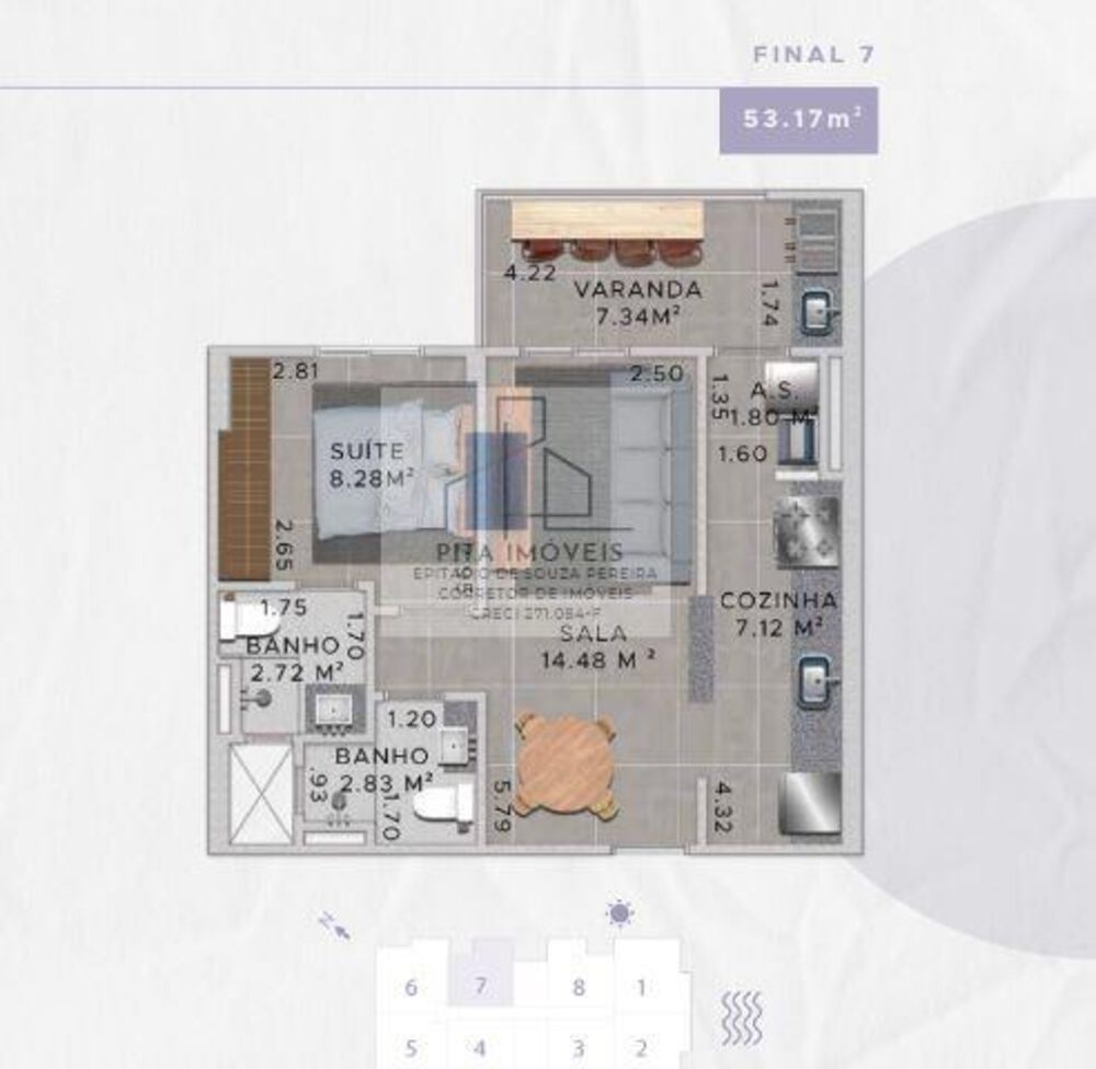 Apartamento, 1 quarto, 53 m² - Foto 9