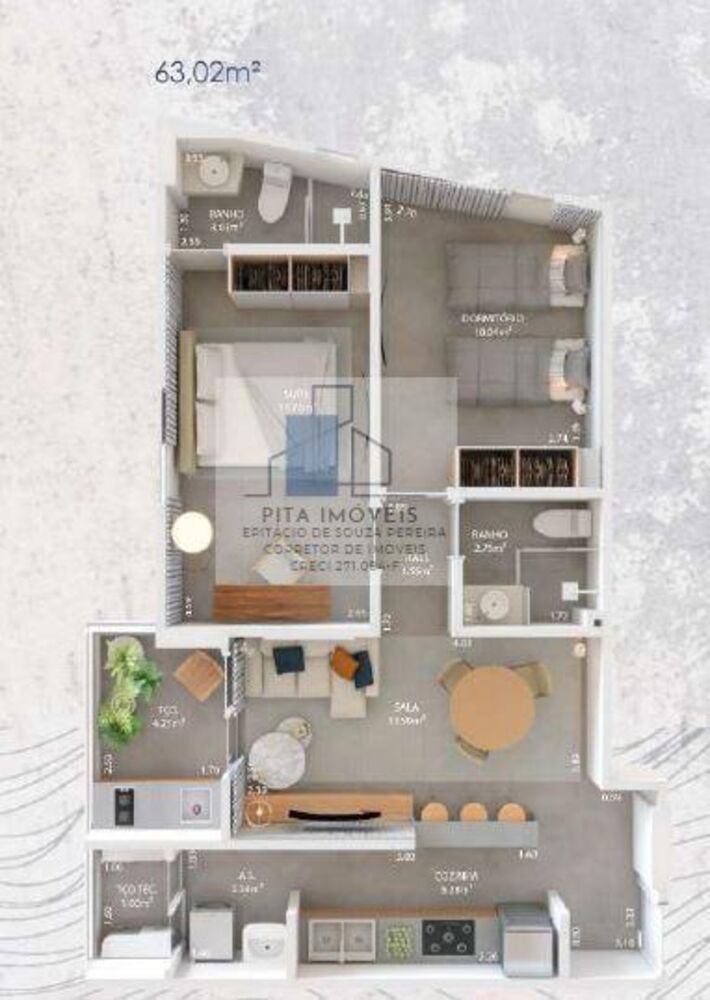 Apartamento, 2 quartos, 63 m² - Foto 10