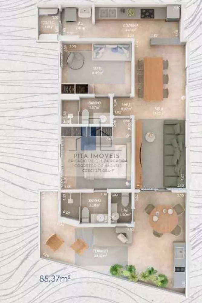 Apartamento, 2 quartos, 63 m² - Foto 1