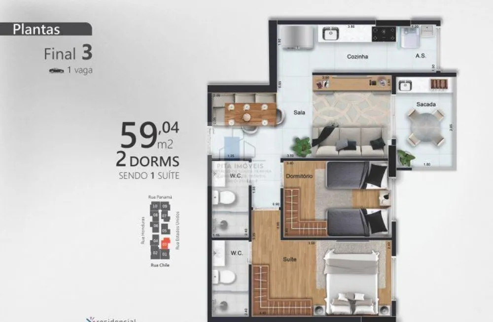 Apartamento, 2 quartos, 59 m² - Foto 5