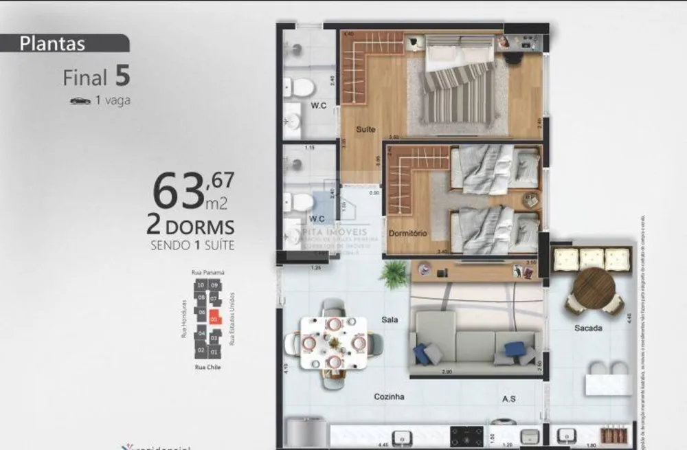 Apartamento, 2 quartos, 59 m² - Foto 8