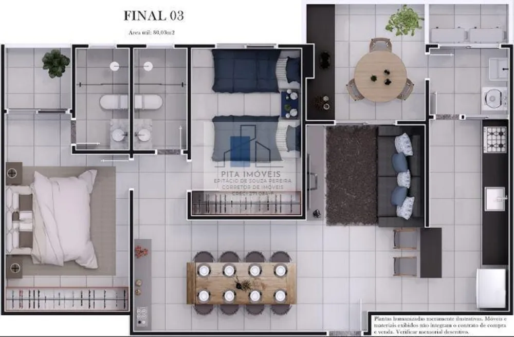Apartamento, 2 quartos, 80 m² - Foto 16