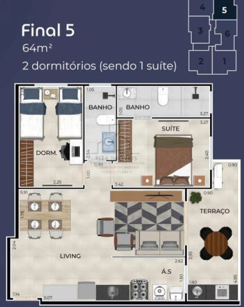 Apartamento, 2 quartos, 61 m² - Foto 5