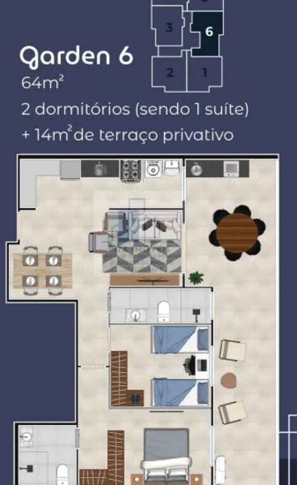 Apartamento, 2 quartos, 61 m² - Foto 6