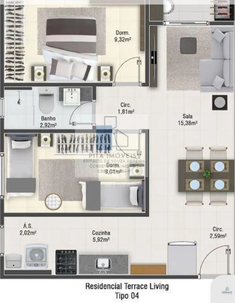 Apartamento, 2 quartos, 103 m² - Foto 3