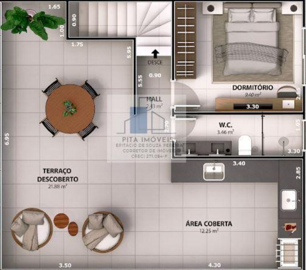Sobrado, 2 quartos, 44 m² - Foto 10