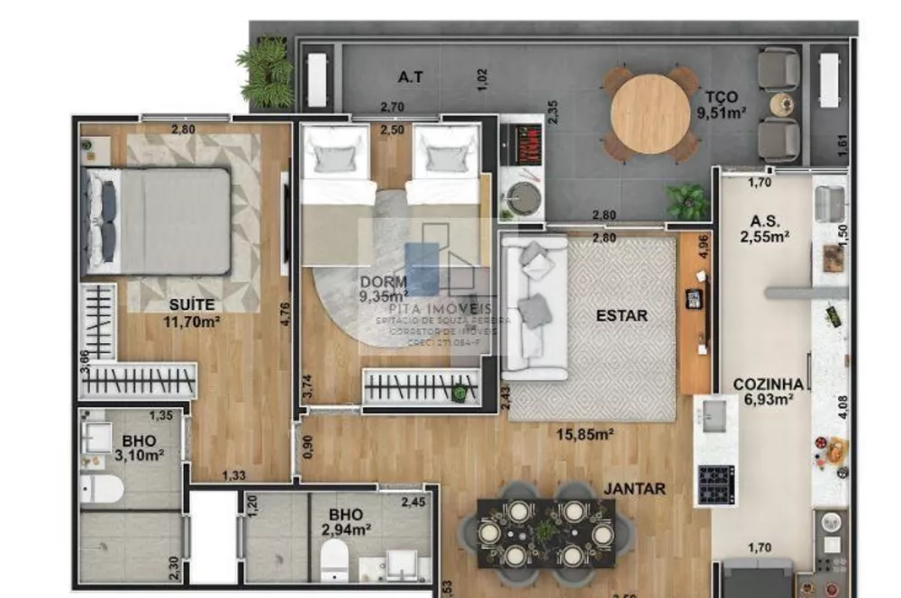 Apartamento, 2 quartos, 68 m² - Foto 14