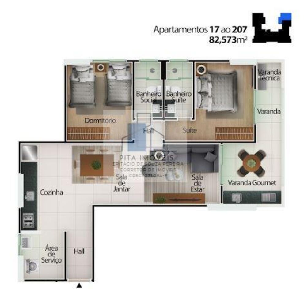Apartamento, 2 quartos, 82 m² - Foto 10