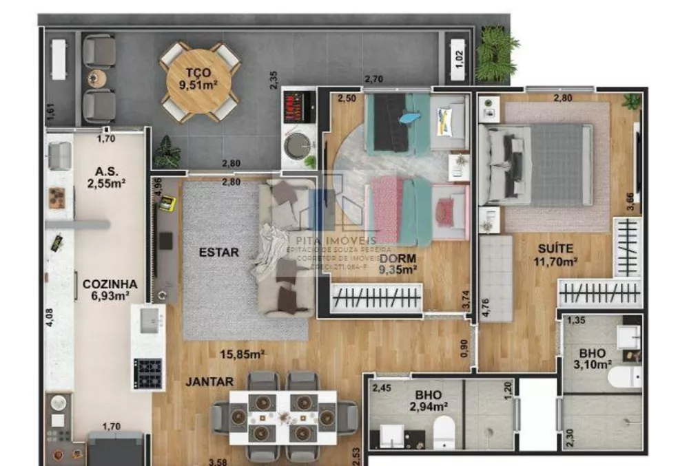 Apartamento, 2 quartos, 80 m² - Foto 19