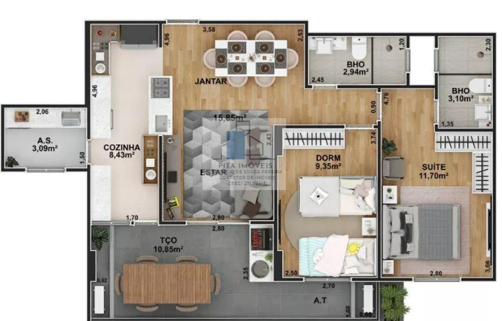 Apartamento, 2 quartos, 80 m² - Foto 16