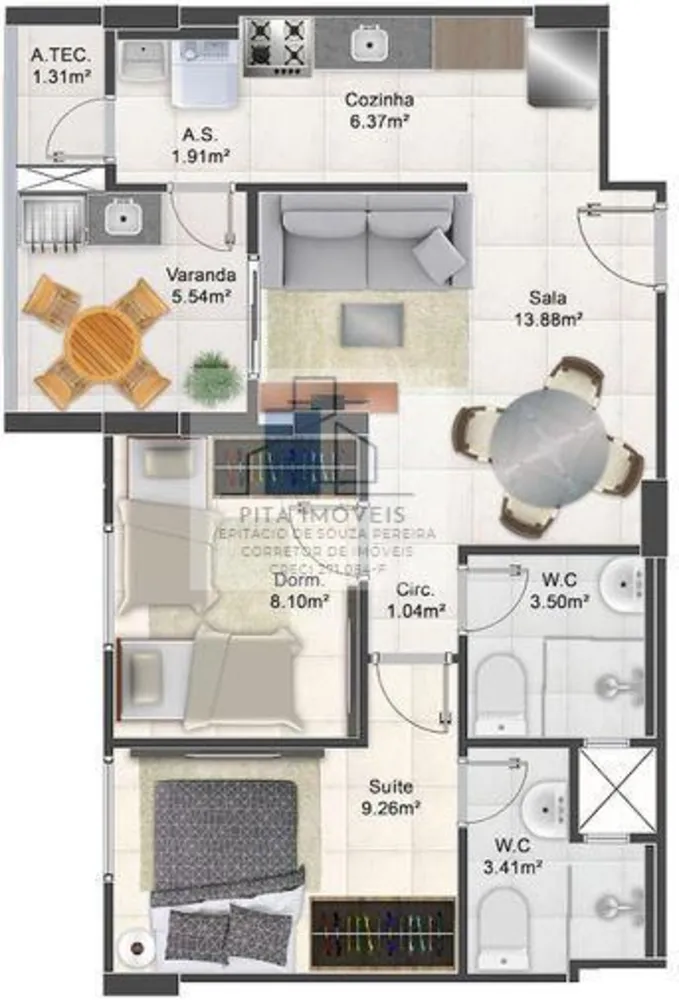 Apartamento, 2 quartos, 63 m² - Foto 13