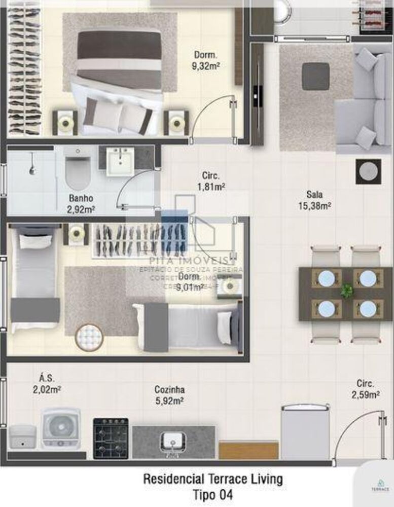 Apartamento, 2 quartos, 55 m² - Foto 14
