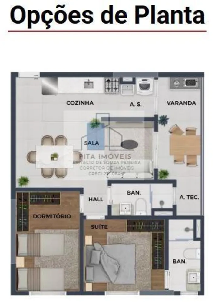 Apartamento, 2 quartos, 60 m² - Foto 1