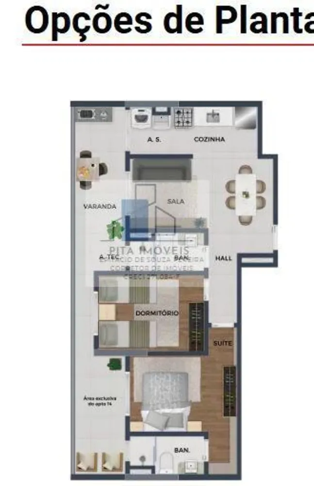 Apartamento, 2 quartos, 60 m² - Foto 3