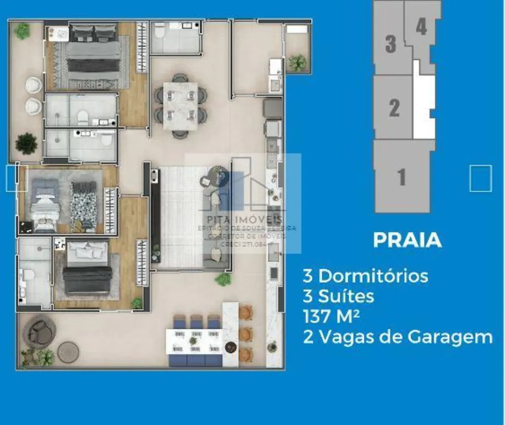 Apartamento, 2 quartos, 85 m² - Foto 3