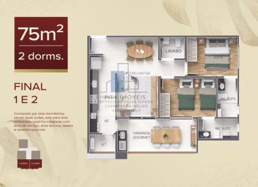 Apartamento, 2 quartos, 75 m² - Foto 4