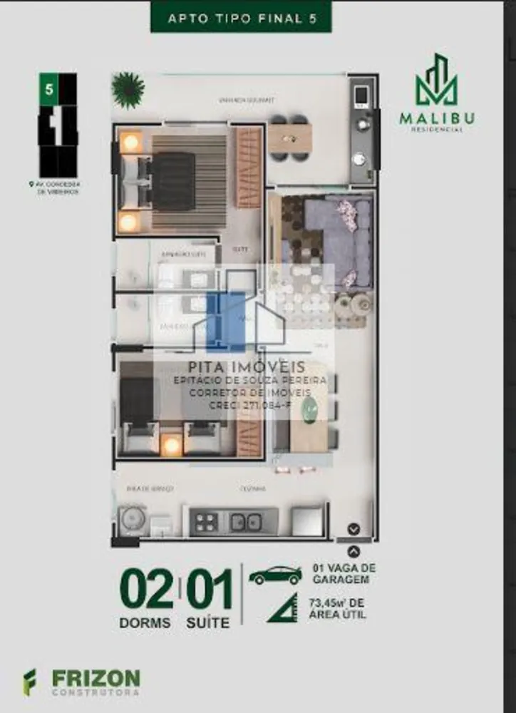 Apartamento, 2 quartos, 73 m² - Foto 11