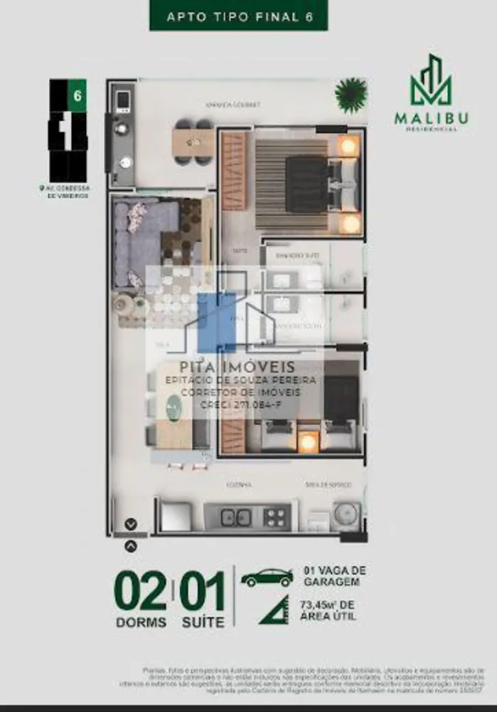 Apartamento, 2 quartos, 73 m² - Foto 12