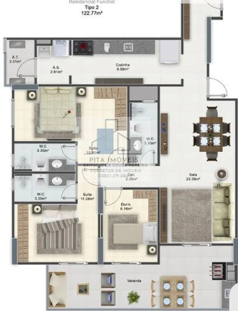 Apartamento, 3 quartos, 122 m² - Foto 16