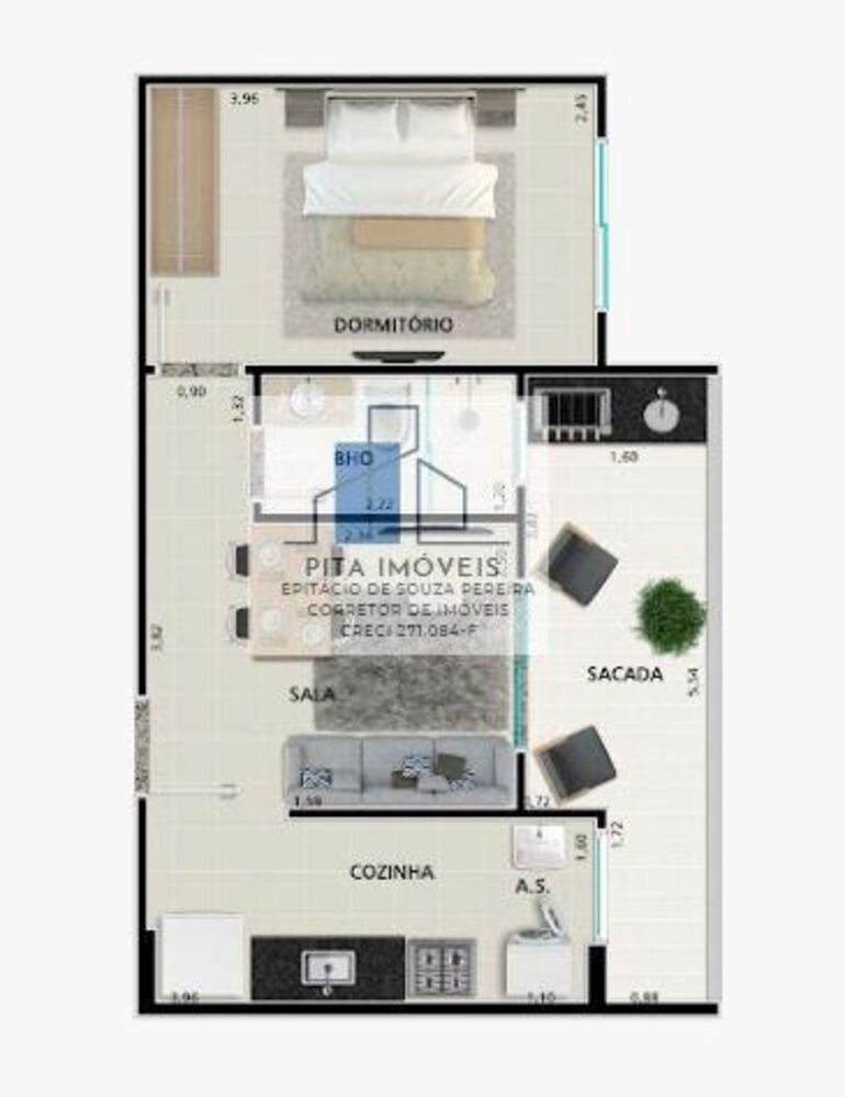 Apartamento, 1 quarto, 40 m² - Foto 19