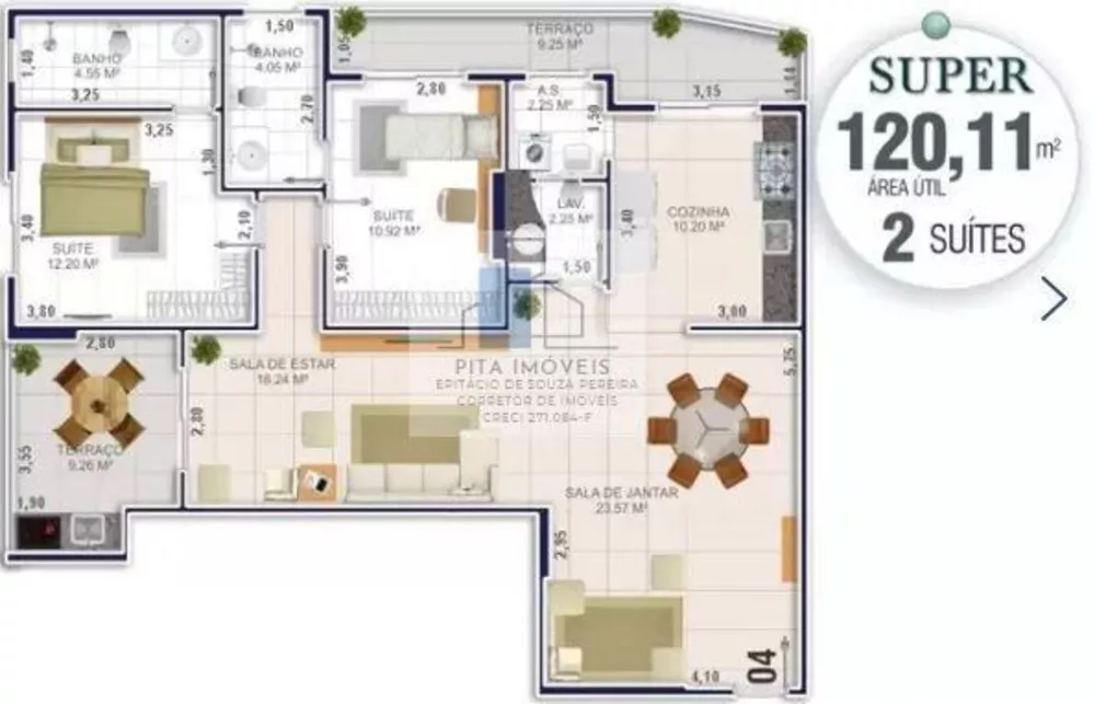 Apartamento, 2 quartos, 140 m² - Foto 2