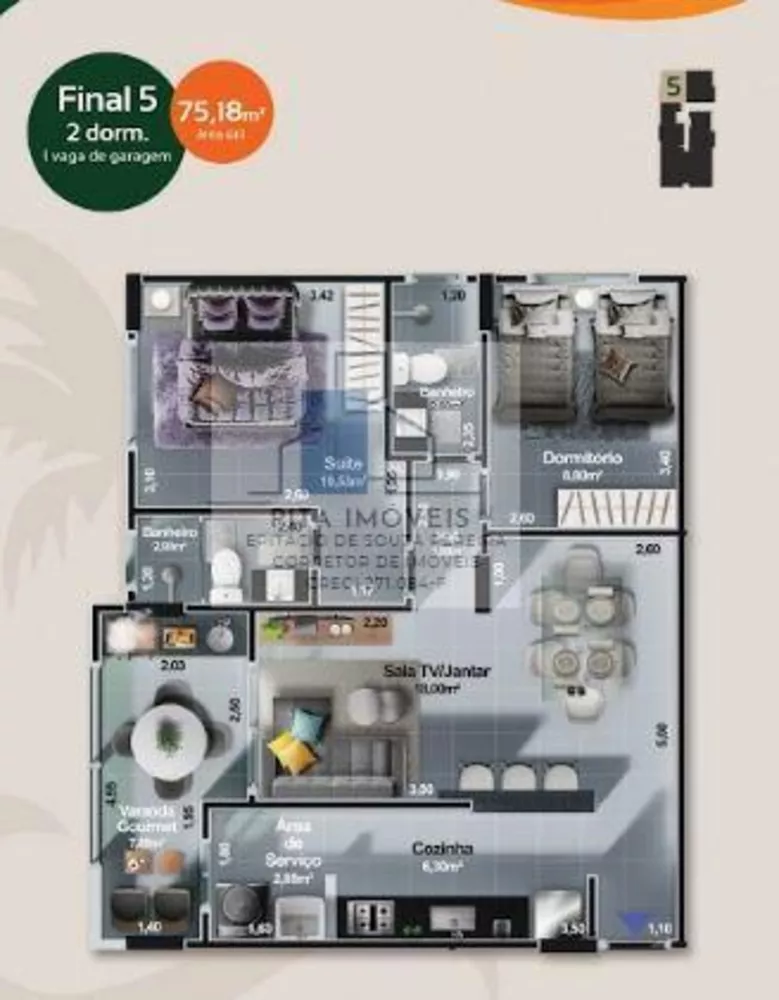 Apartamento, 2 quartos, 75 m² - Foto 10