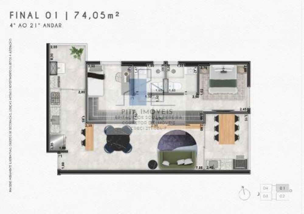 Apartamento, 2 quartos, 74 m² - Foto 18