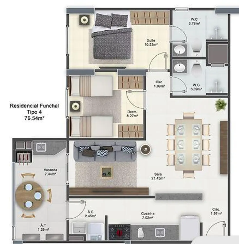 Apartamento, 2 quartos, 76 m² - Foto 15