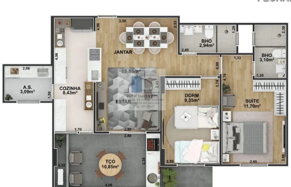 Apartamento, 2 quartos, 80 m² - Foto 15