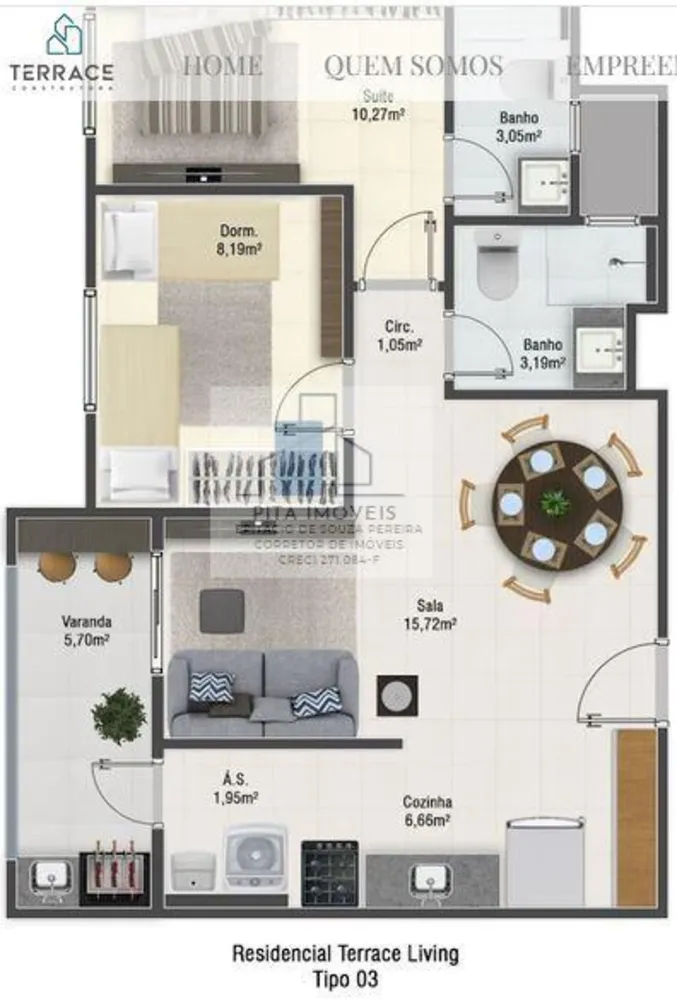 Apartamento, 2 quartos, 55 m² - Foto 7