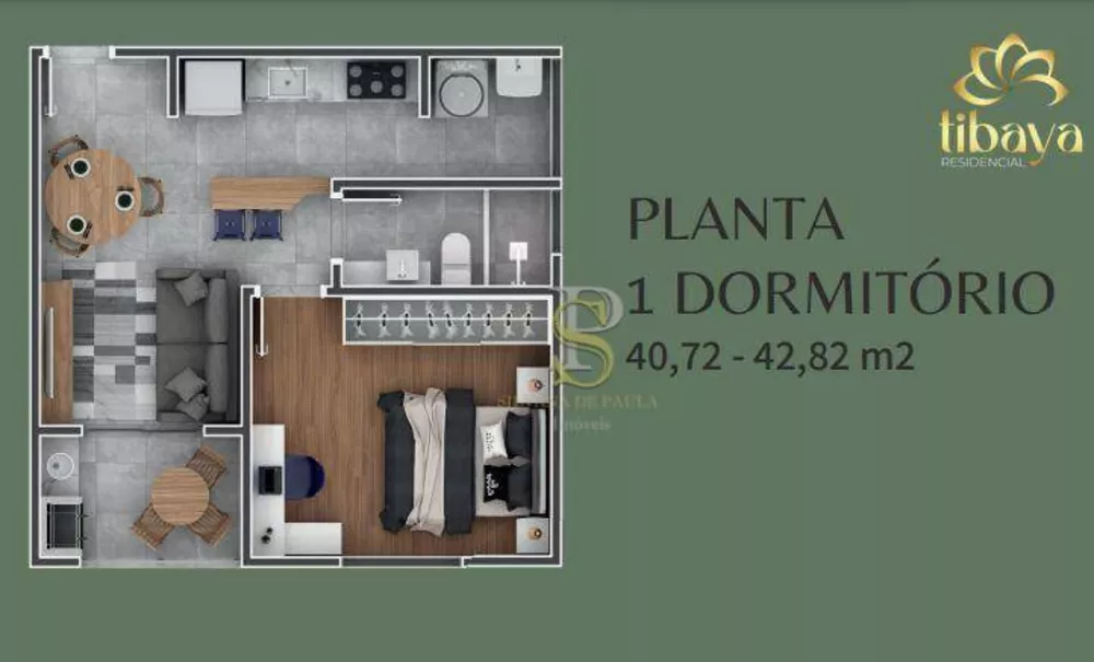 Apartamento, 1 quarto, 42 m² - Foto 3