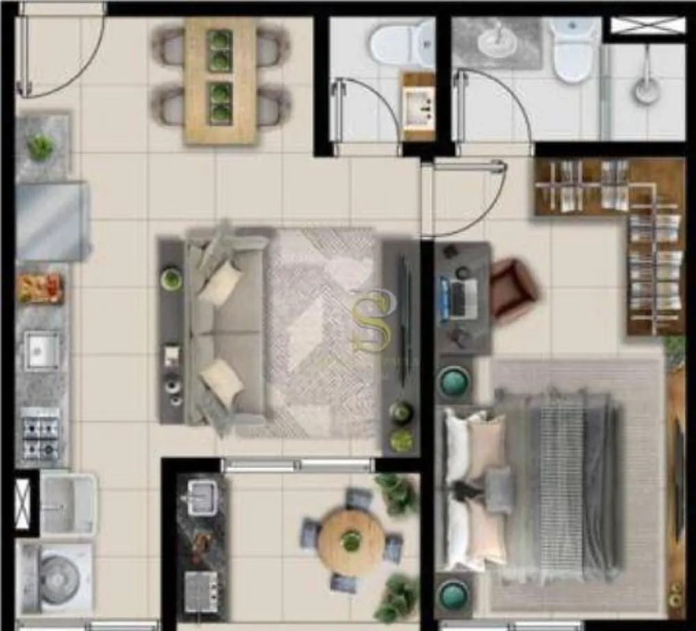 Apartamento, 1 quarto, 45 m² - Foto 3