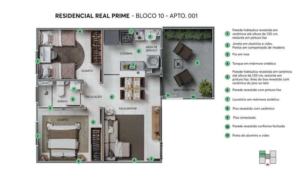 Apartamento à venda com 2 quartos, 45m² - Foto 10