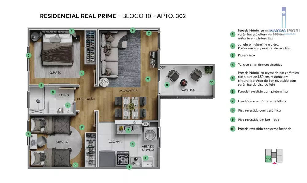 Apartamento, 2 quartos, 45 m² - Foto 4