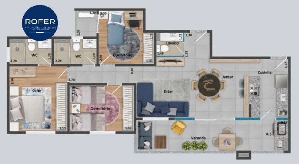 Apartamento, 3 quartos, 92 m² - Foto 8