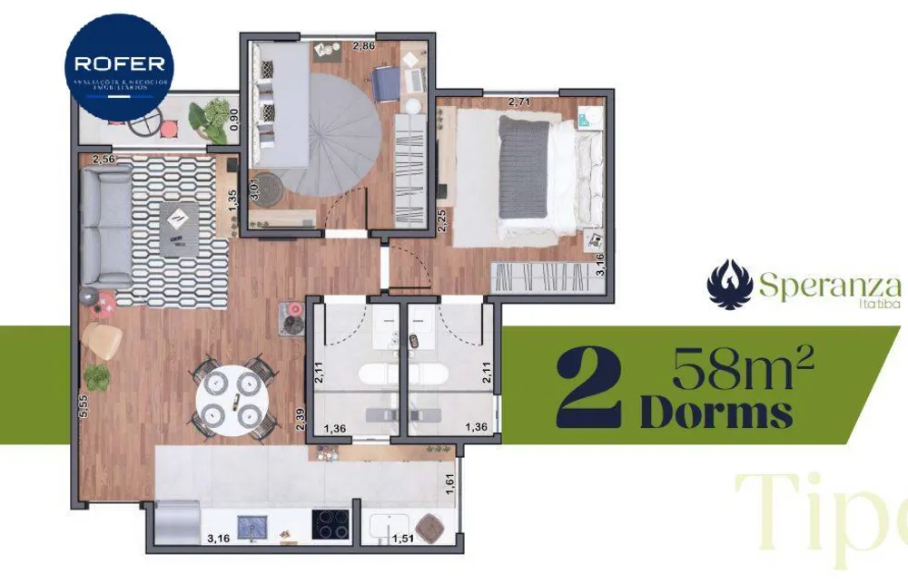 Apartamento, 2 quartos, 58 m² - Foto 11