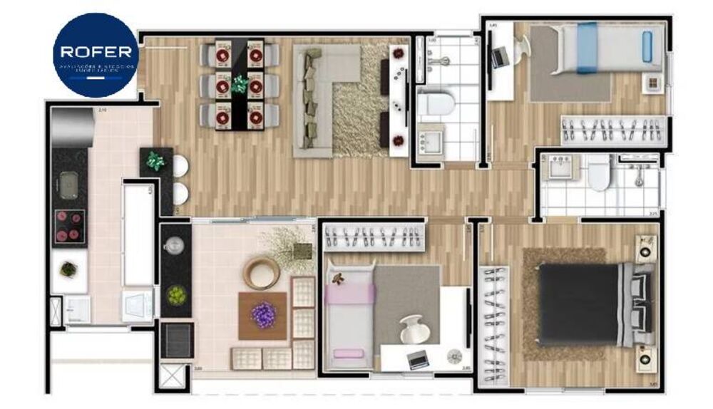 Apartamento à venda com 3 quartos, 79m² - Foto 7
