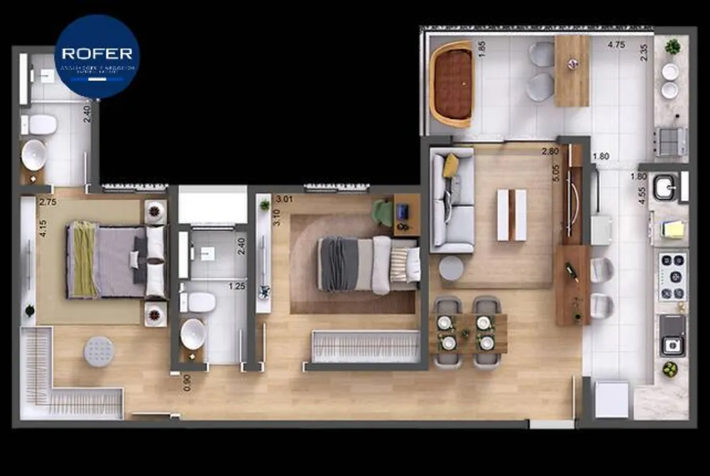 Apartamento, 2 quartos, 72 m² - Foto 12