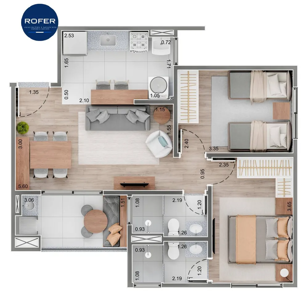 Apartamento, 2 quartos, 53 m² - Foto 20