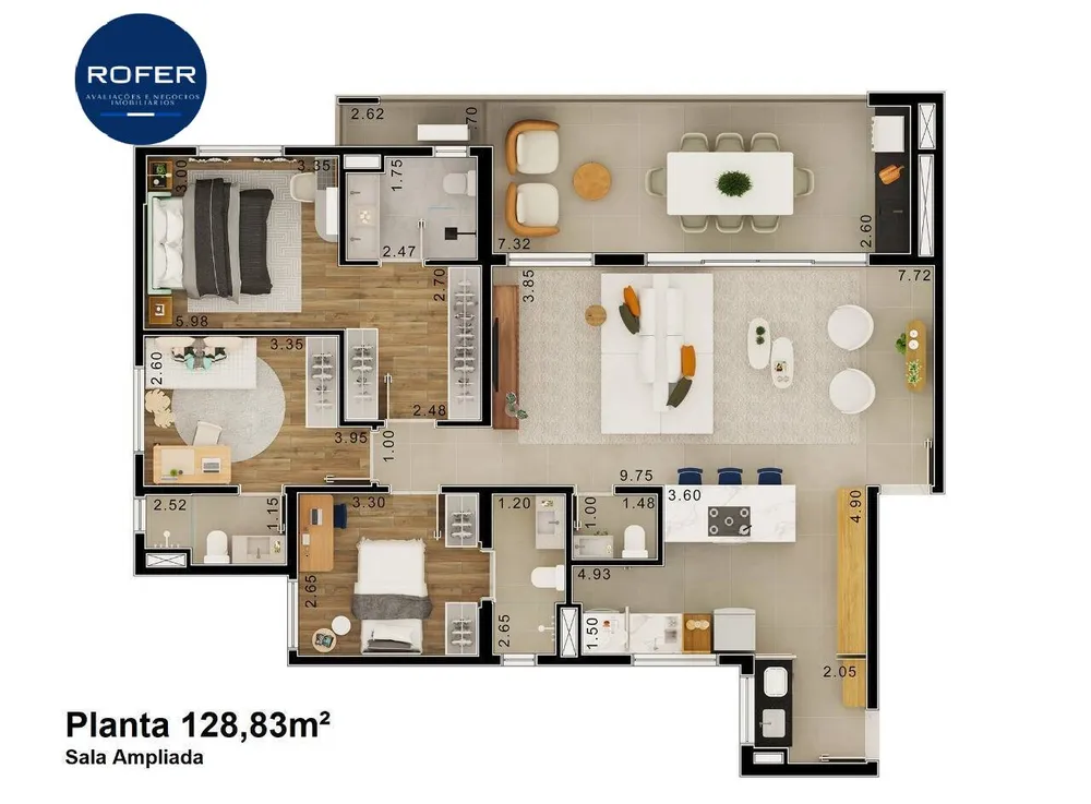 Apartamento, 3 quartos, 128 m² - Foto 9