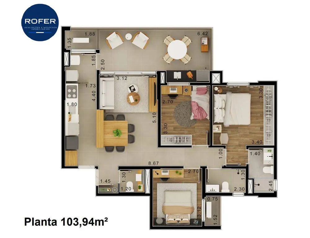 Apartamento, 3 quartos, 103 m² - Foto 12