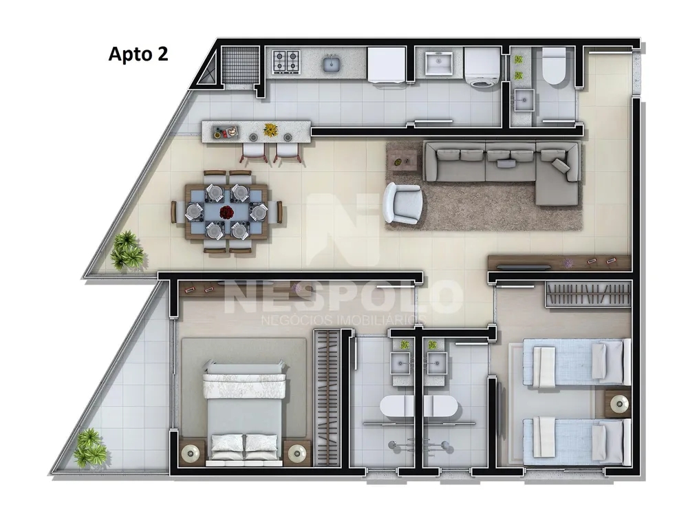 Apartamento, 1 quarto, 43 m² - Foto 1