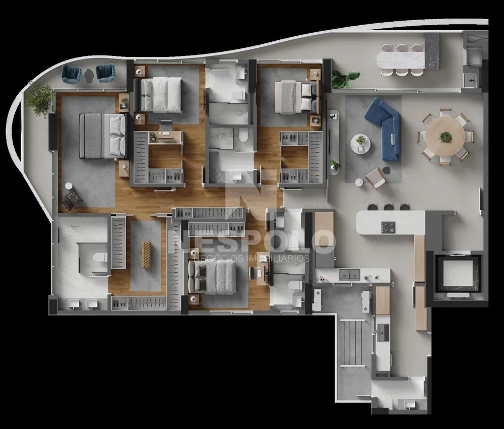 Apartamento, 3 quartos, 168 m² - Foto 2