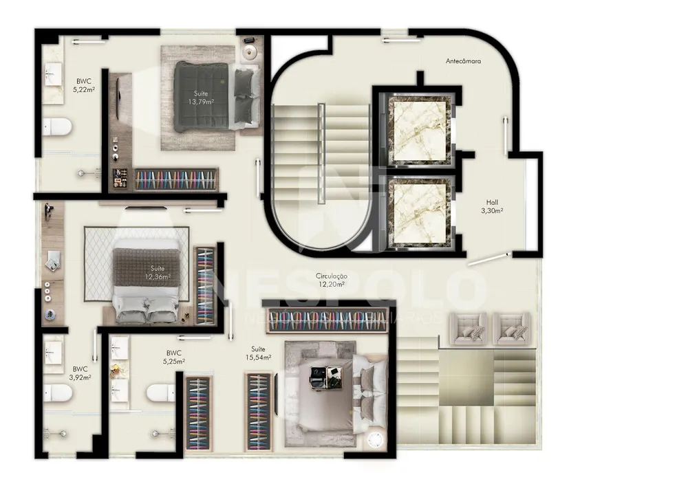 Cobertura, 3 quartos, 210 m² - Foto 10