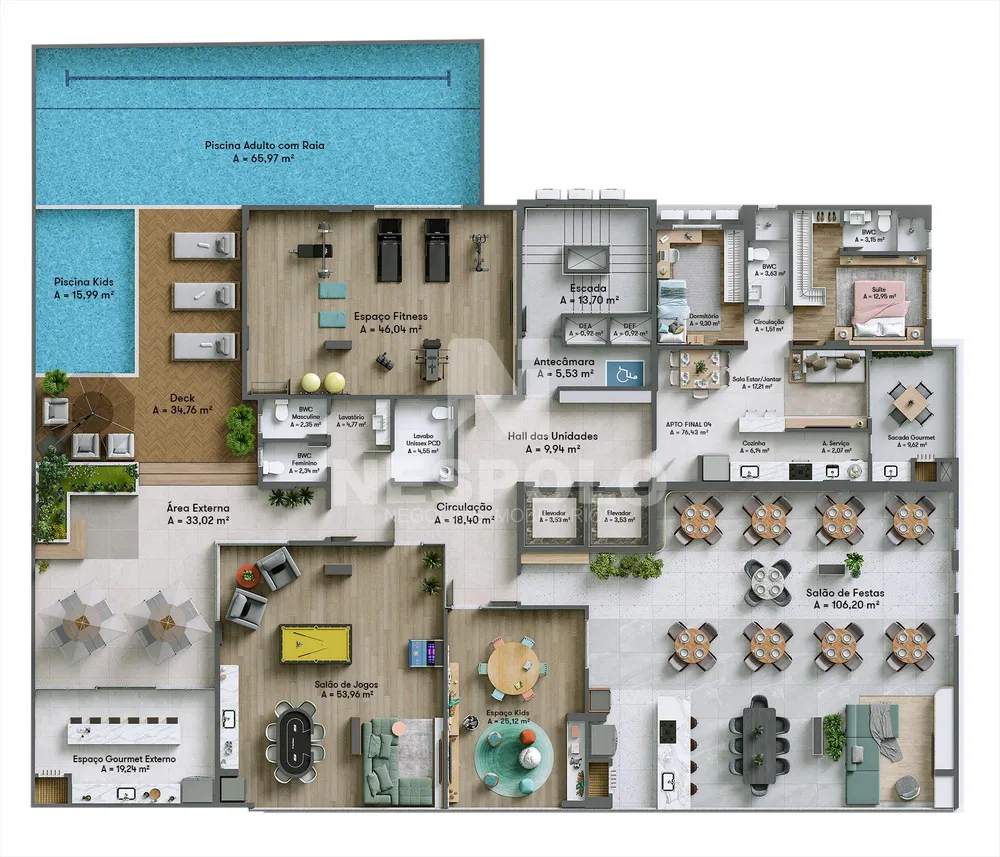 Apartamento, 1 quarto, 74 m² - Foto 9