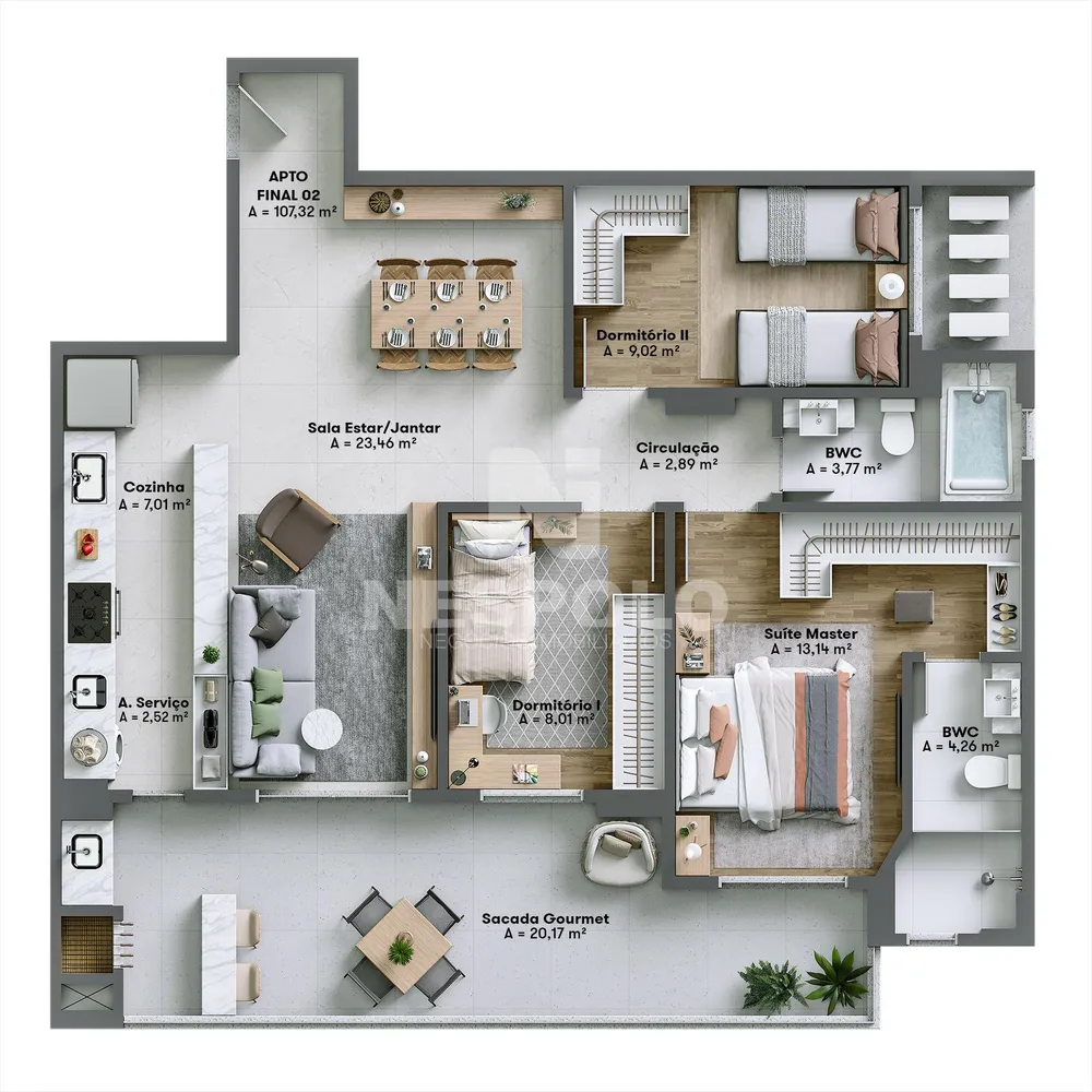 Apartamento, 1 quarto, 74 m² - Foto 15