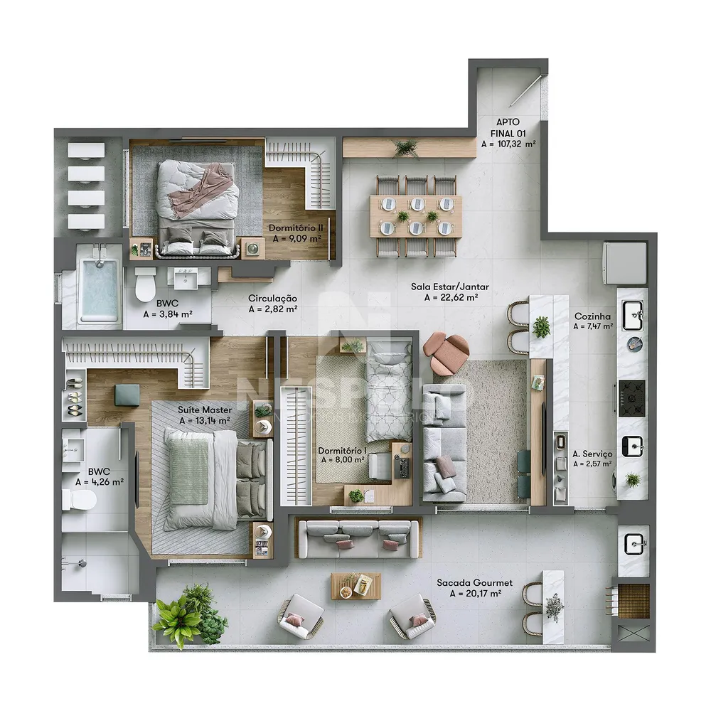 Apartamento, 1 quarto, 74 m² - Foto 13