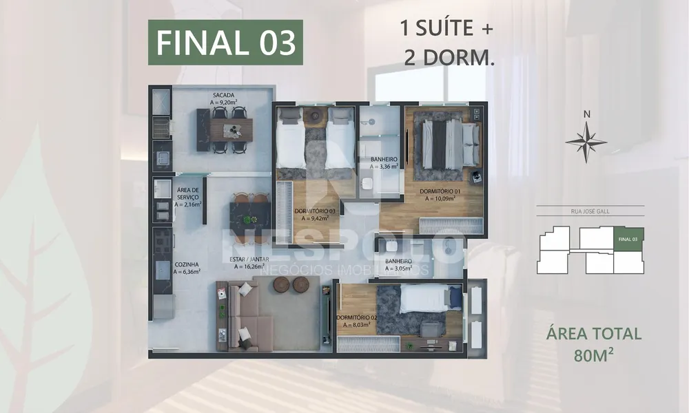 Apartamento, 2 quartos, 77 m² - Foto 12