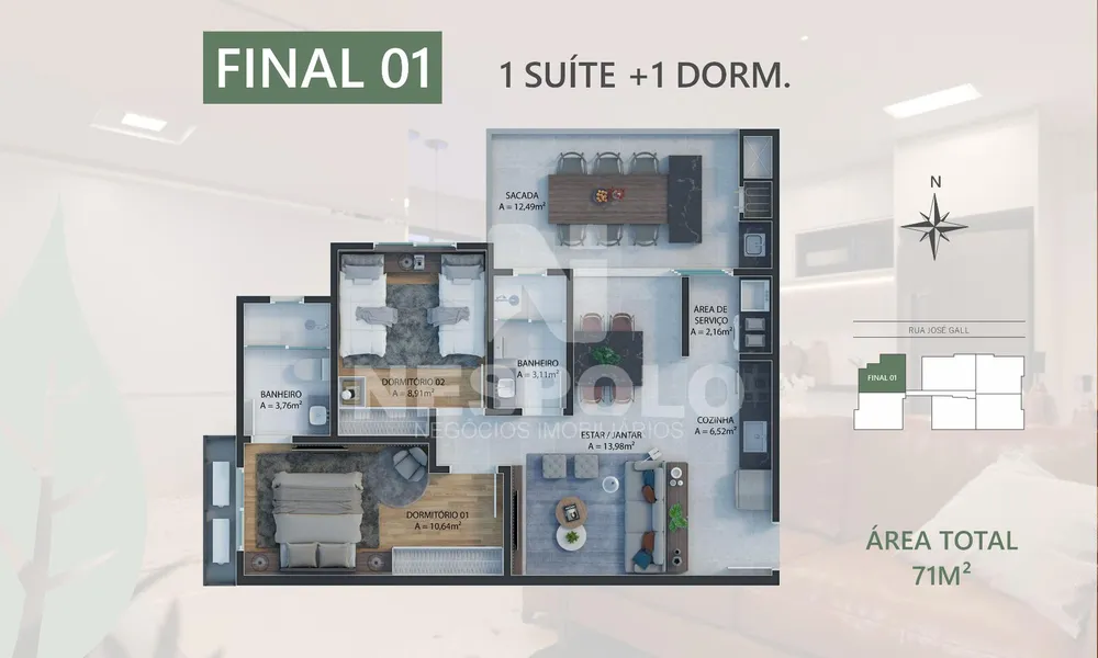 Apartamento, 2 quartos, 77 m² - Foto 11